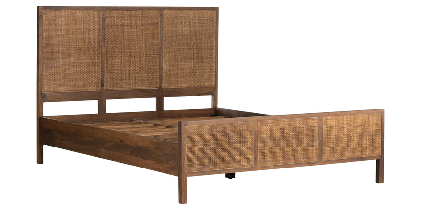 Brown Wash Mango with Brown Cane (King Size) | Sydney Bed | Valley Ridge Furniture