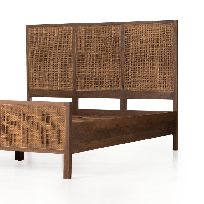 Brown Wash Mango with Brown Cane (King Size) | Sydney Bed | Valley Ridge Furniture