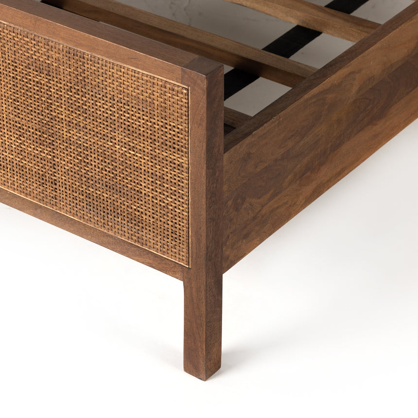 Brown Wash Mango with Brown Cane (King Size) | Sydney Bed | Valley Ridge Furniture