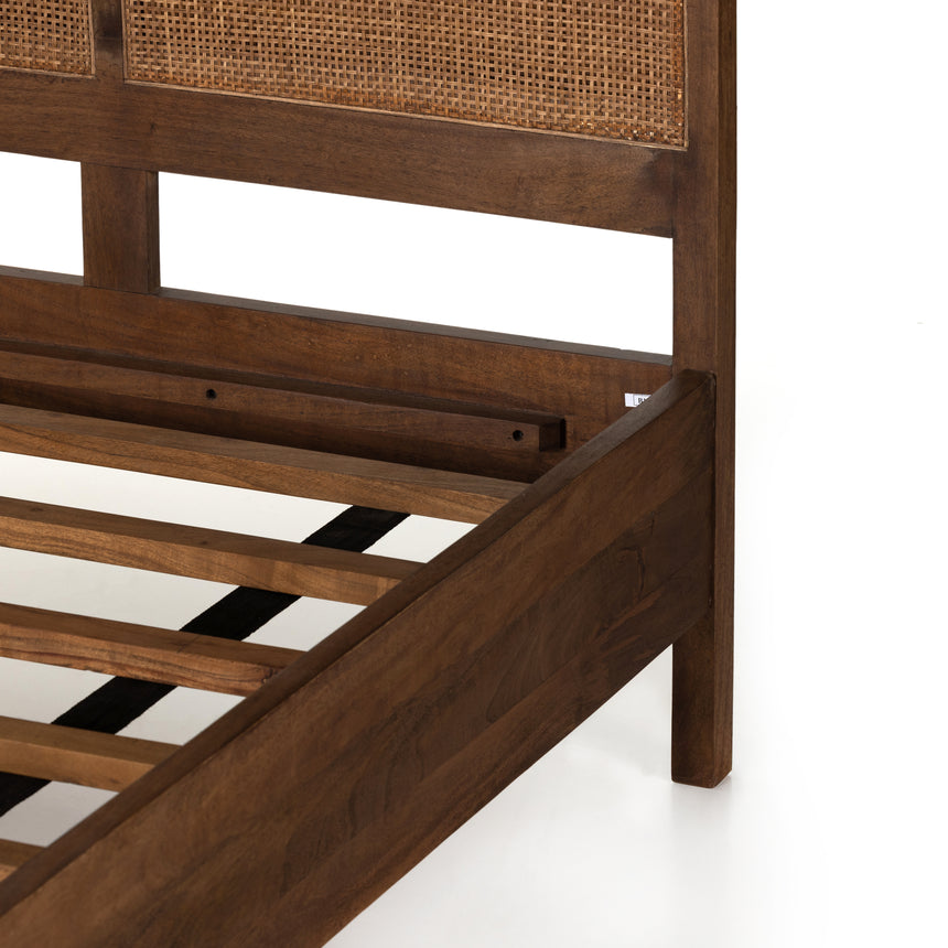 Brown Wash Mango with Brown Cane (King Size) | Sydney Bed | Valley Ridge Furniture