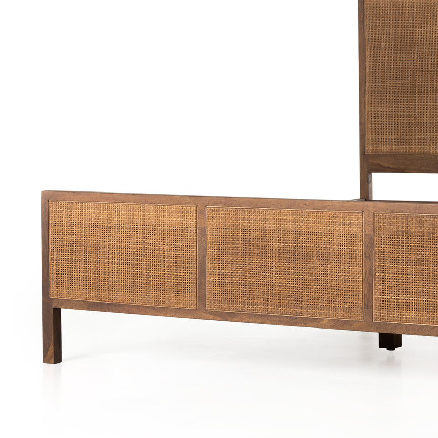 Brown Wash Mango with Brown Cane (King Size) | Sydney Bed | Valley Ridge Furniture
