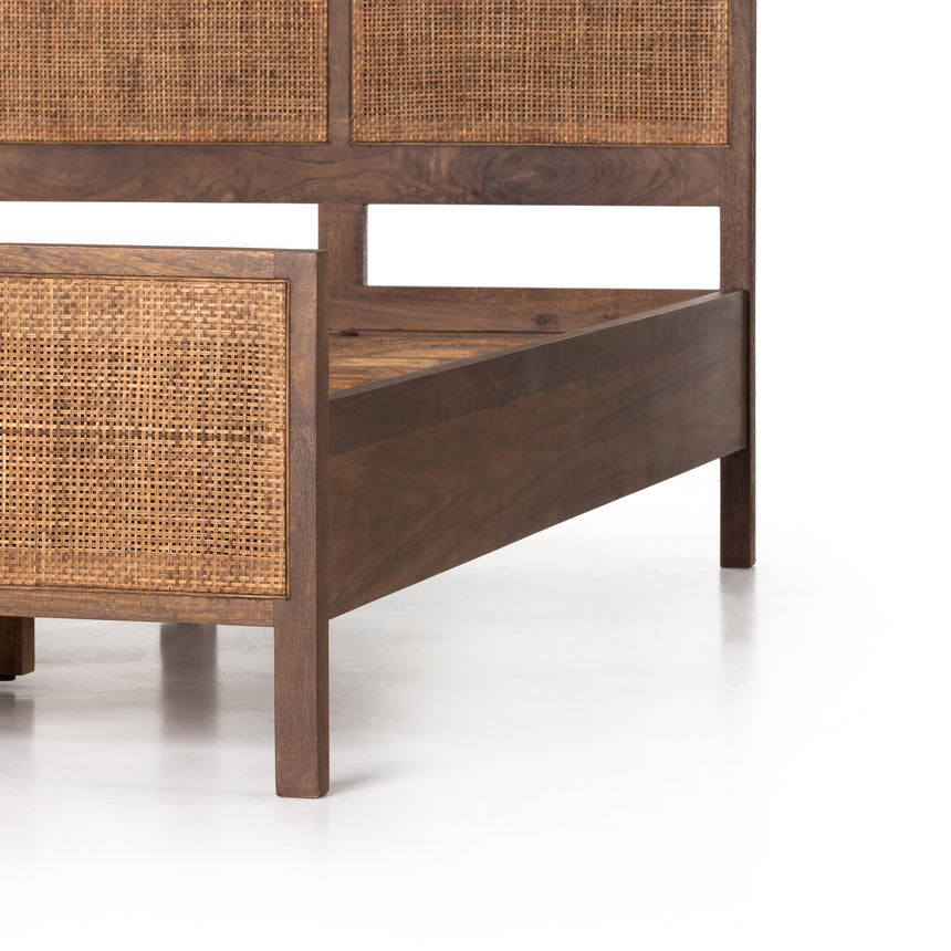 Brown Wash Mango with Brown Cane (Twin Size) | Sydney Bed | Valley Ridge Furniture