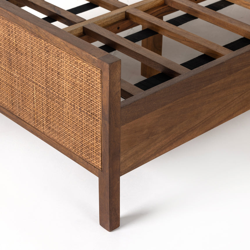 Brown Wash Mango with Brown Cane (Twin Size) | Sydney Bed | Valley Ridge Furniture