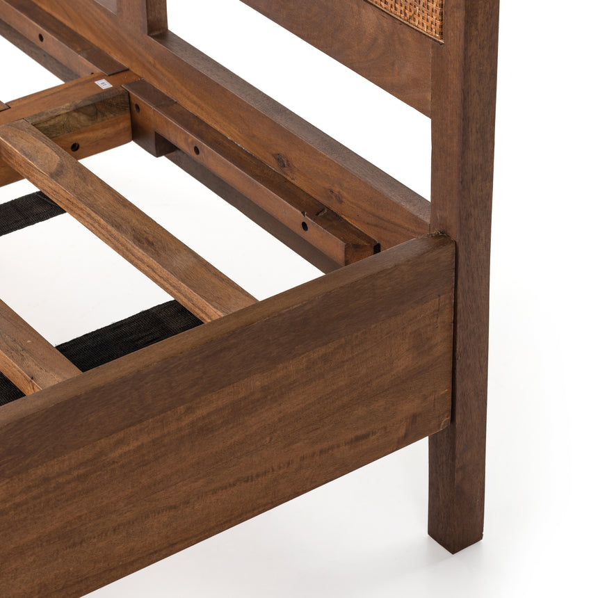 Brown Wash Mango with Brown Cane (Twin Size) | Sydney Bed | Valley Ridge Furniture