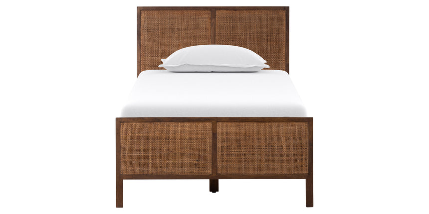 Brown Wash Mango with Brown Cane (Twin Size) | Sydney Bed | Valley Ridge Furniture