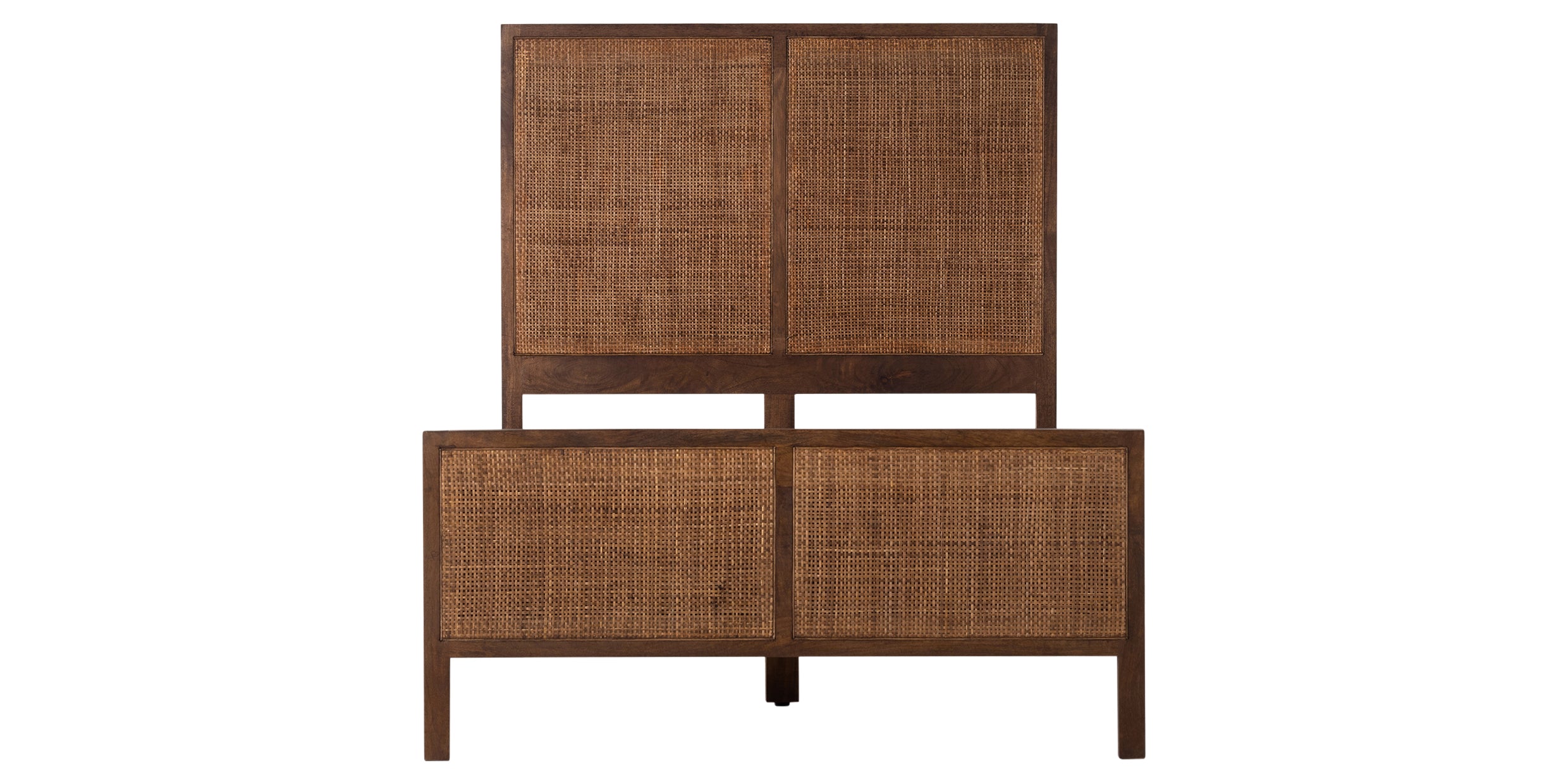 Brown Wash Mango with Brown Cane (Twin Size) | Sydney Bed | Valley Ridge Furniture
