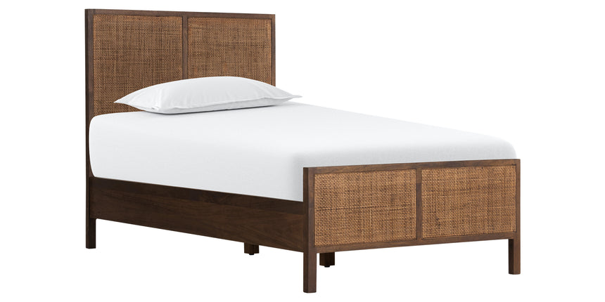Brown Wash Mango with Brown Cane (Twin Size) | Sydney Bed | Valley Ridge Furniture