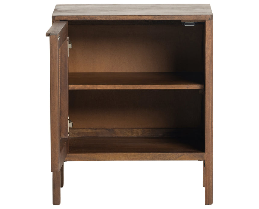 Brown Wash Mango with Brown Cane | Sydney Left Nightstand | Valley Ridge Furniture