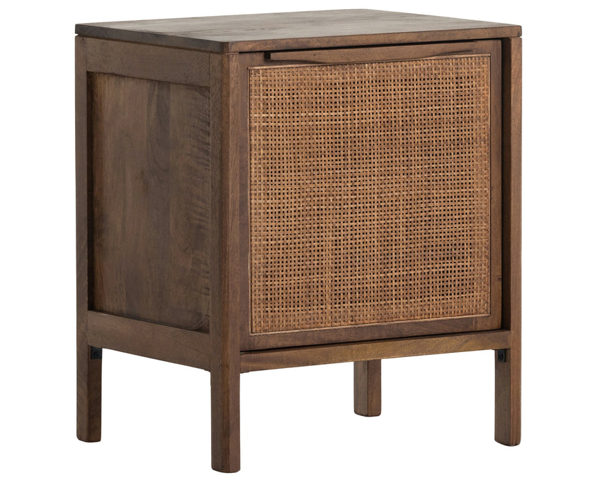Brown Wash Mango with Brown Cane | Sydney Left Nightstand | Valley Ridge Furniture