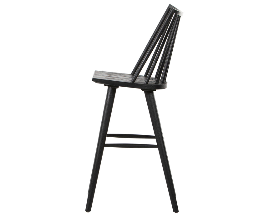 Black Oak (Bar Height) | Lewis Windsor Bar/Counter Stool | Valley Ridge Furniture