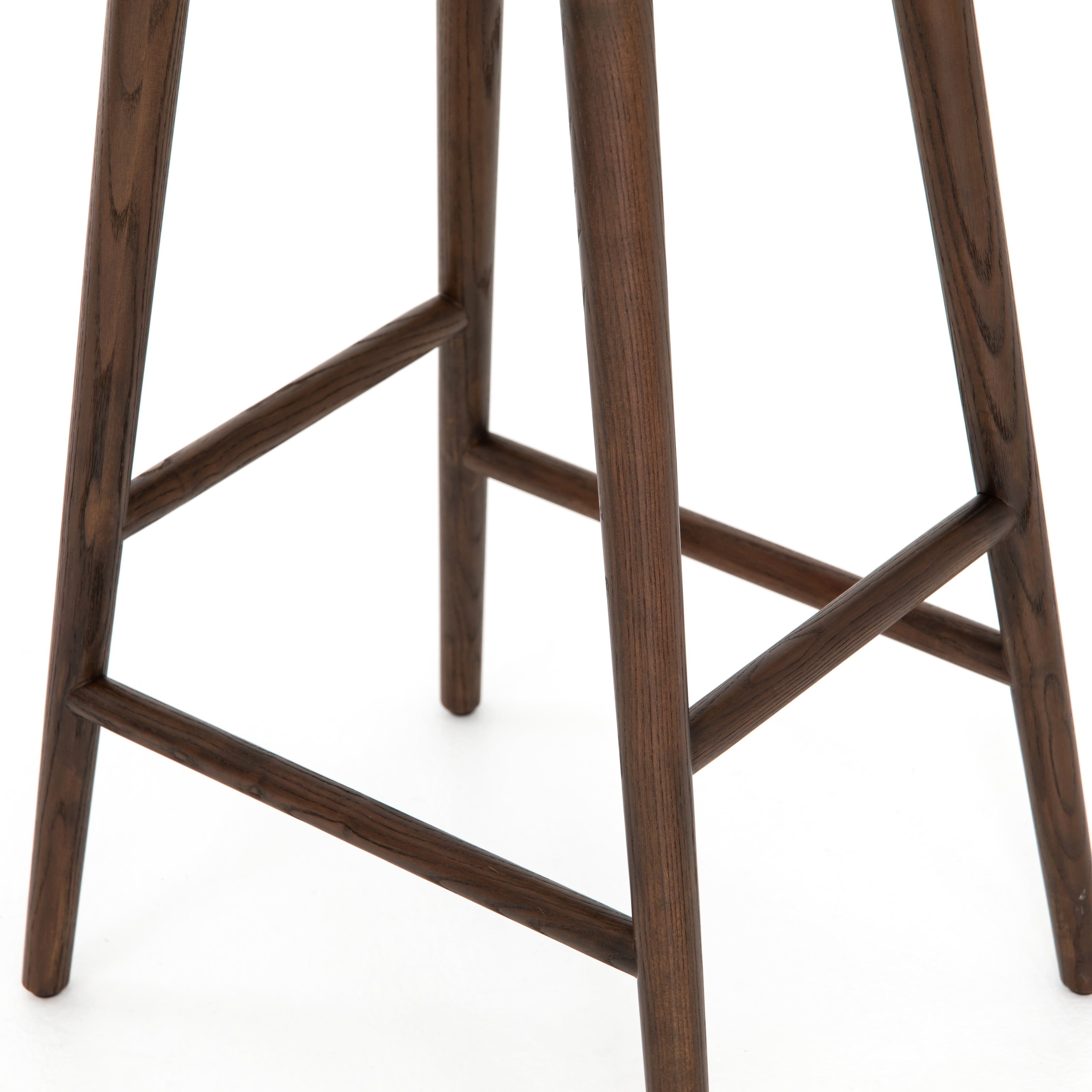 Distressed Black Faux Leather with Warm Parawood (Bar Height) | Union Bar/Counter Stool | Valley Ridge Furniture