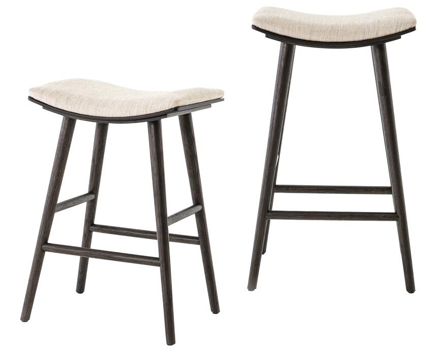 Essence Natural Fabric with Light Carbon Parawood (Counter Height) | Union Bar/Counter Stool | Valley Ridge Furniture