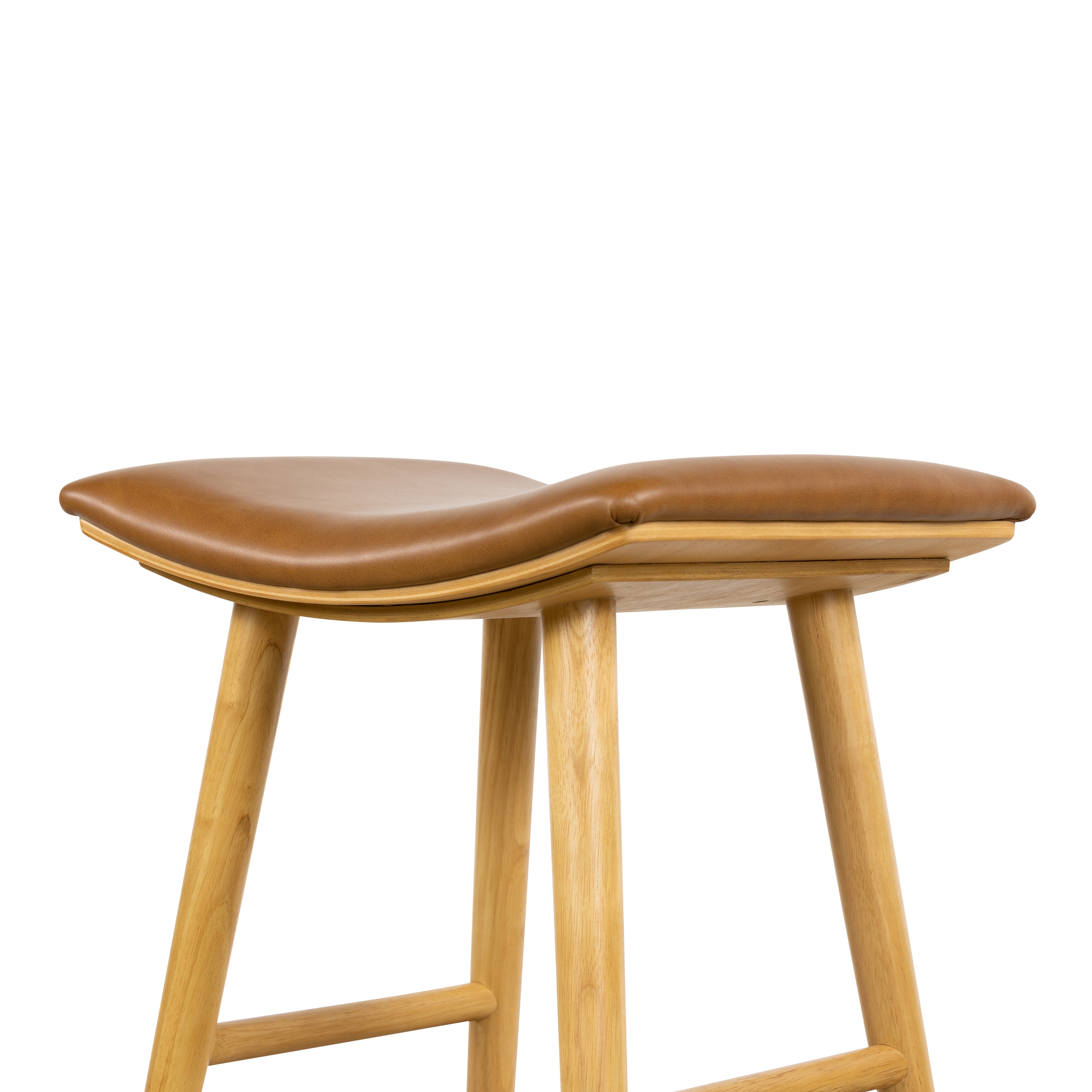 Sierra Butterscotch Faux Leather with Smoked Natural Parawood (Counter Height) | Union Bar/Counter Stool | Valley Ridge Furniture