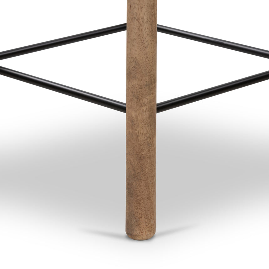 Natural Matte Parawood with Matte Black Iron (Counter Height) | Barrett Bar/Counter Stool | Valley Ridge Furniture