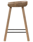 Natural Matte Parawood with Matte Black Iron (Counter Height) | Barrett Bar/Counter Stool | Valley Ridge Furniture