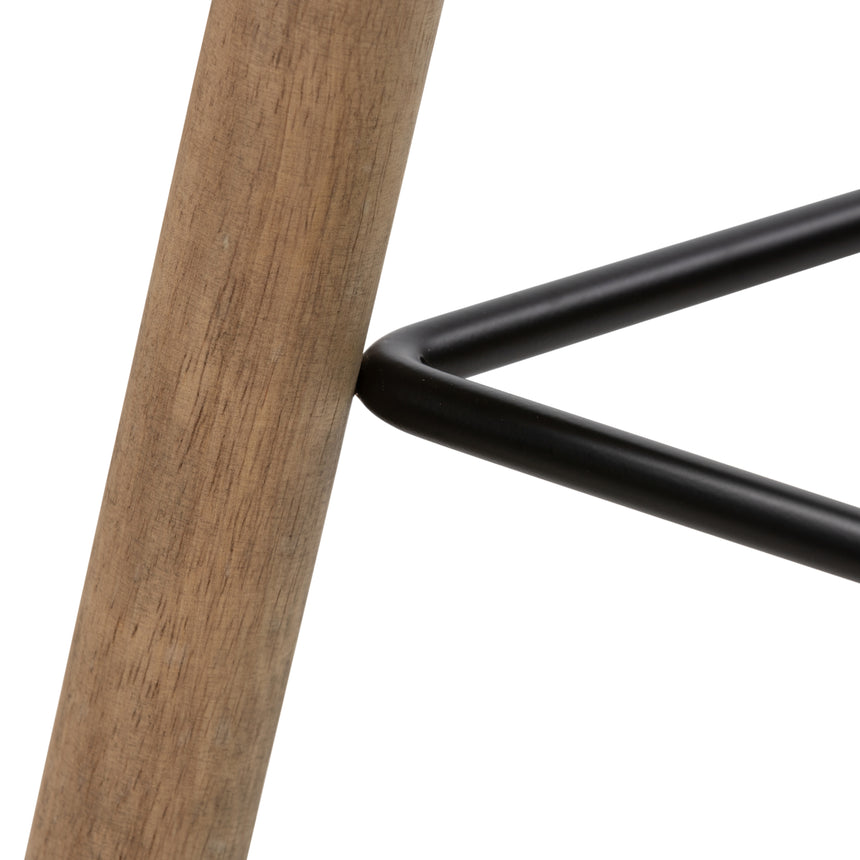 Natural Matte Parawood with Matte Black Iron (Bar Height) | Barrett Bar/Counter Stool | Valley Ridge Furniture