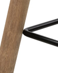 Natural Matte Parawood with Matte Black Iron (Bar Height) | Barrett Bar/Counter Stool | Valley Ridge Furniture