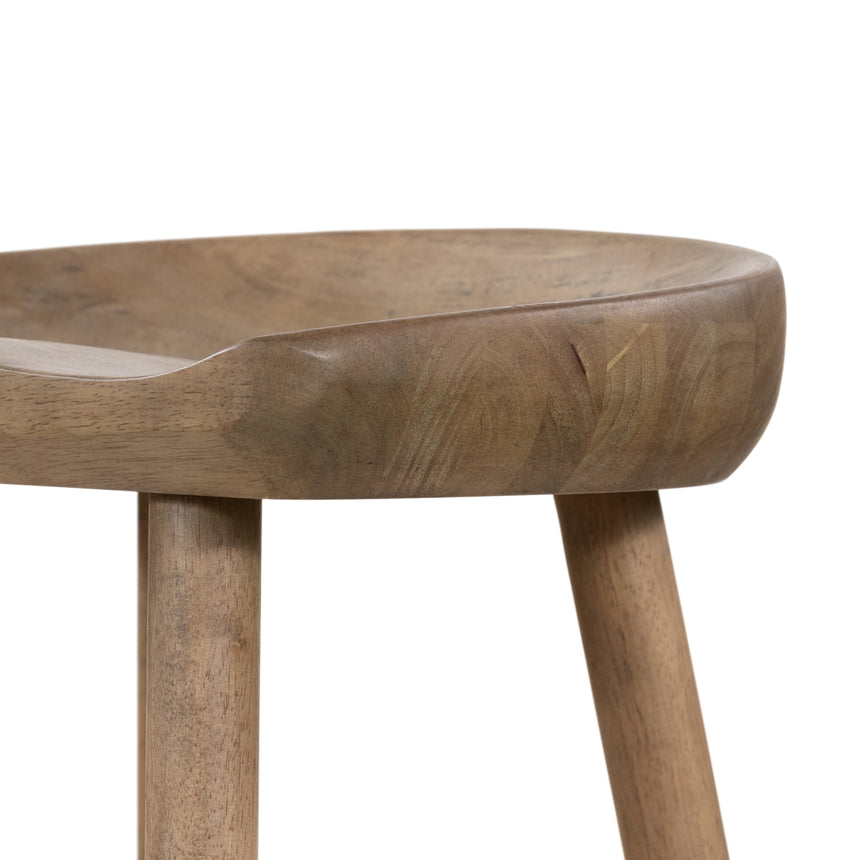 Natural Matte Parawood with Matte Black Iron (Bar Height) | Barrett Bar/Counter Stool | Valley Ridge Furniture