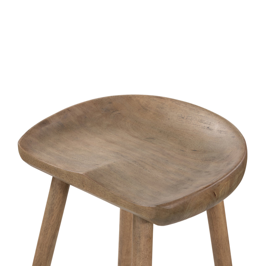 Natural Matte Parawood with Matte Black Iron (Bar Height) | Barrett Bar/Counter Stool | Valley Ridge Furniture