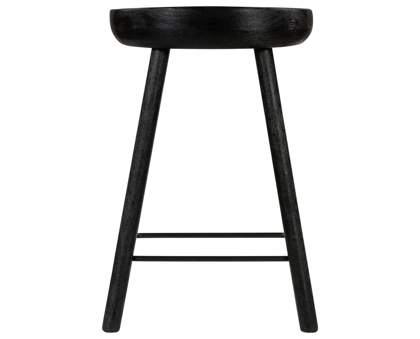 Matte Black Parawood with Matte Black Iron (Counter Height) | Barrett Bar/Counter Stool | Valley Ridge Furniture
