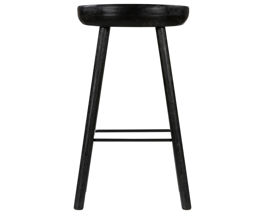 Matte Black Parawood with Matte Black Iron (Bar Height) | Barrett Bar/Counter Stool | Valley Ridge Furniture