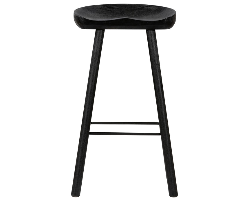 Matte Black Parawood with Matte Black Iron (Bar Height) | Barrett Bar/Counter Stool | Valley Ridge Furniture