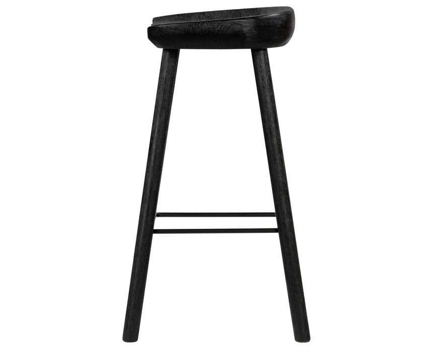 Matte Black Parawood with Matte Black Iron (Bar Height) | Barrett Bar/Counter Stool | Valley Ridge Furniture