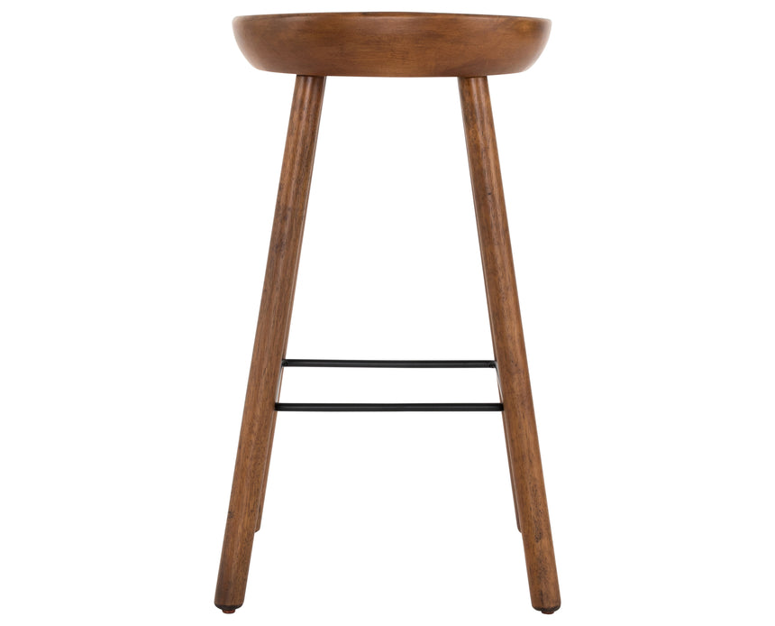 Dark Parawood with Matte Black Iron (Bar Height) | Barrett Bar/Counter Stool | Valley Ridge Furniture