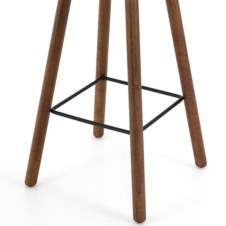 Dark Parawood with Matte Black Iron (Bar Height) | Barrett Bar/Counter Stool | Valley Ridge Furniture
