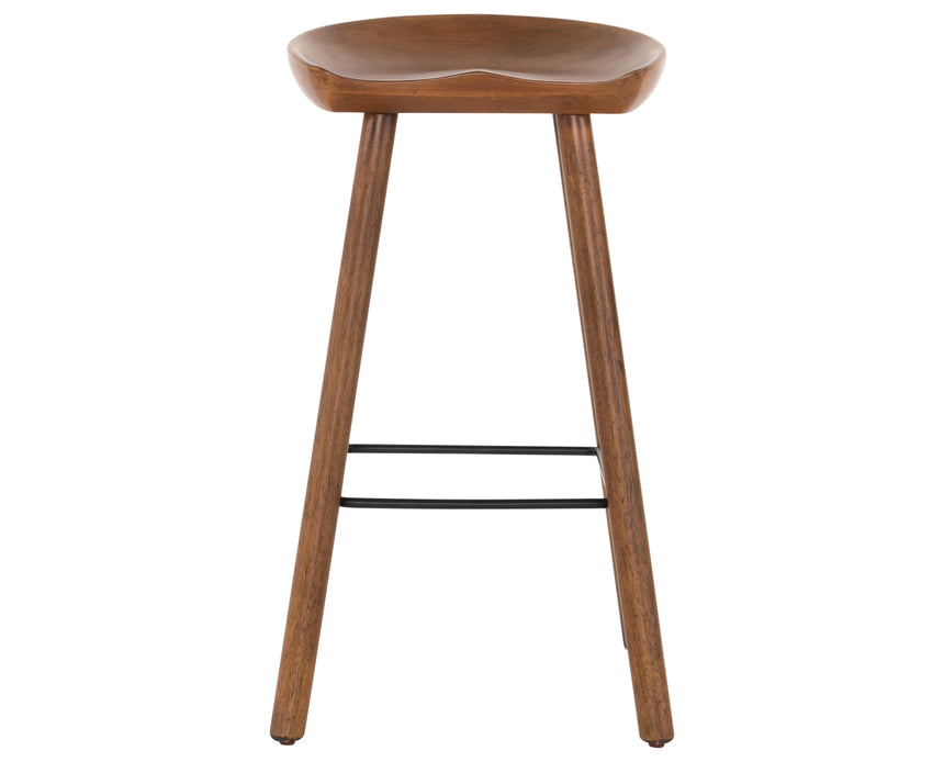 Dark Parawood with Matte Black Iron (Bar Height) | Barrett Bar/Counter Stool | Valley Ridge Furniture