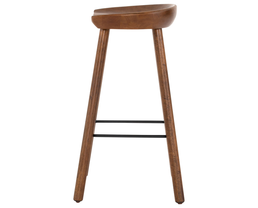 Dark Parawood with Matte Black Iron (Bar Height) | Barrett Bar/Counter Stool | Valley Ridge Furniture