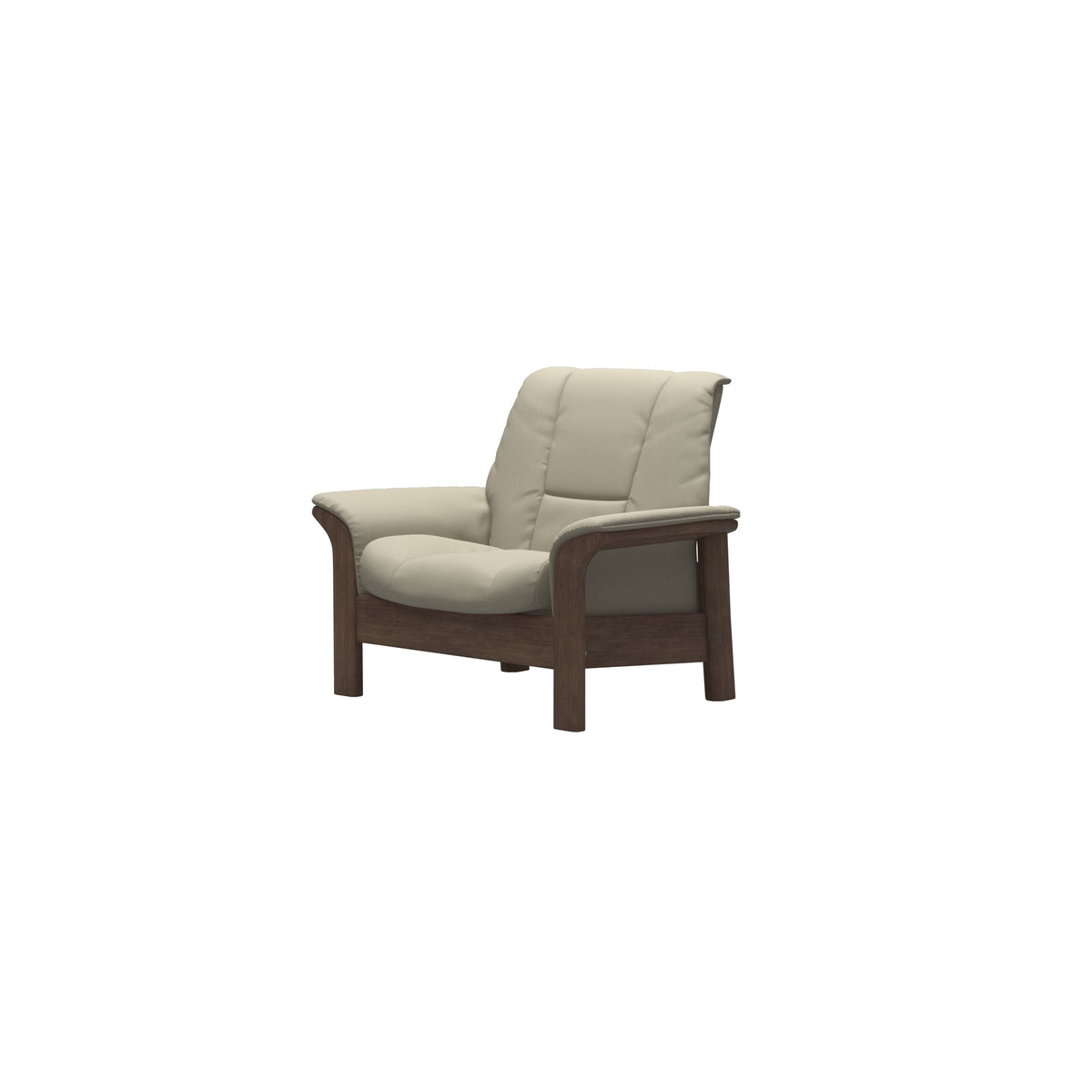 Buckingham LB Chair - Paloma Light Grey - Walnut