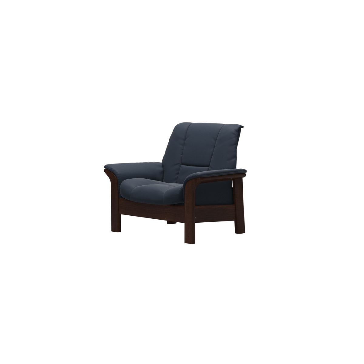 Buckingham LB Chair - Paloma Oxford Blue - Brown
