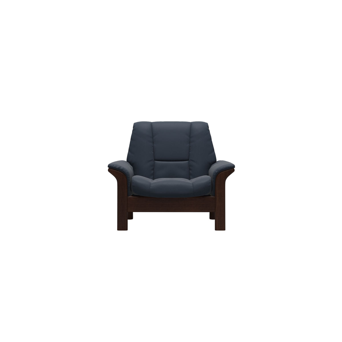 Buckingham LB Chair - Paloma Oxford Blue - Brown