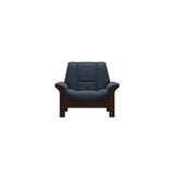 Buckingham LB Chair - Paloma Oxford Blue - Brown
