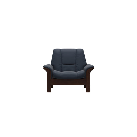 Buckingham LB Chair - Paloma Oxford Blue - Brown