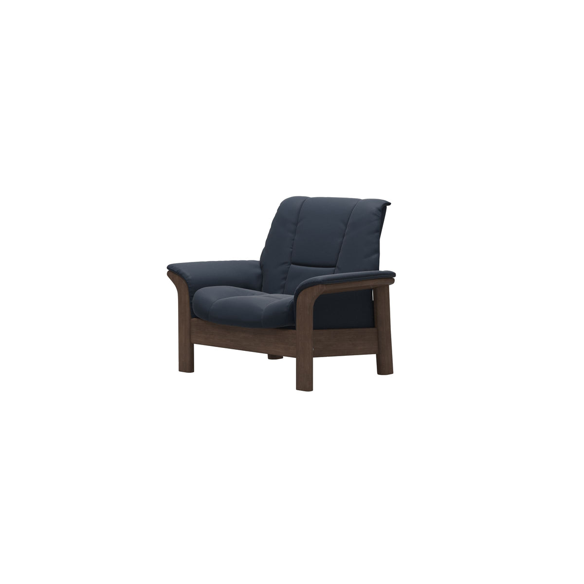 Buckingham LB Chair - Paloma Oxford Blue - Walnut