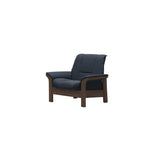 Buckingham LB Chair - Paloma Oxford Blue - Walnut
