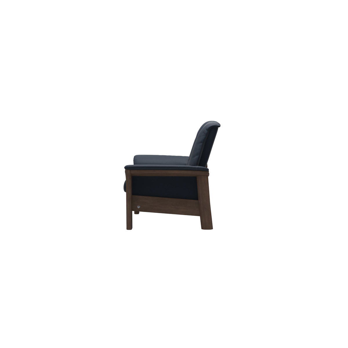 Buckingham LB Chair - Paloma Oxford Blue - Walnut