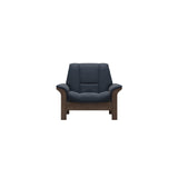 Buckingham LB Chair - Paloma Oxford Blue - Walnut