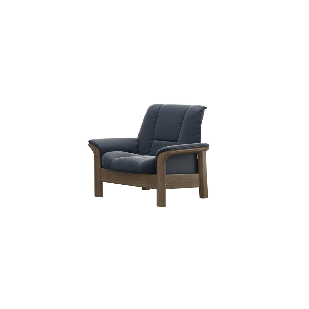 Buckingham LB Chair - Paloma Oxford Blue - Smoked Oak