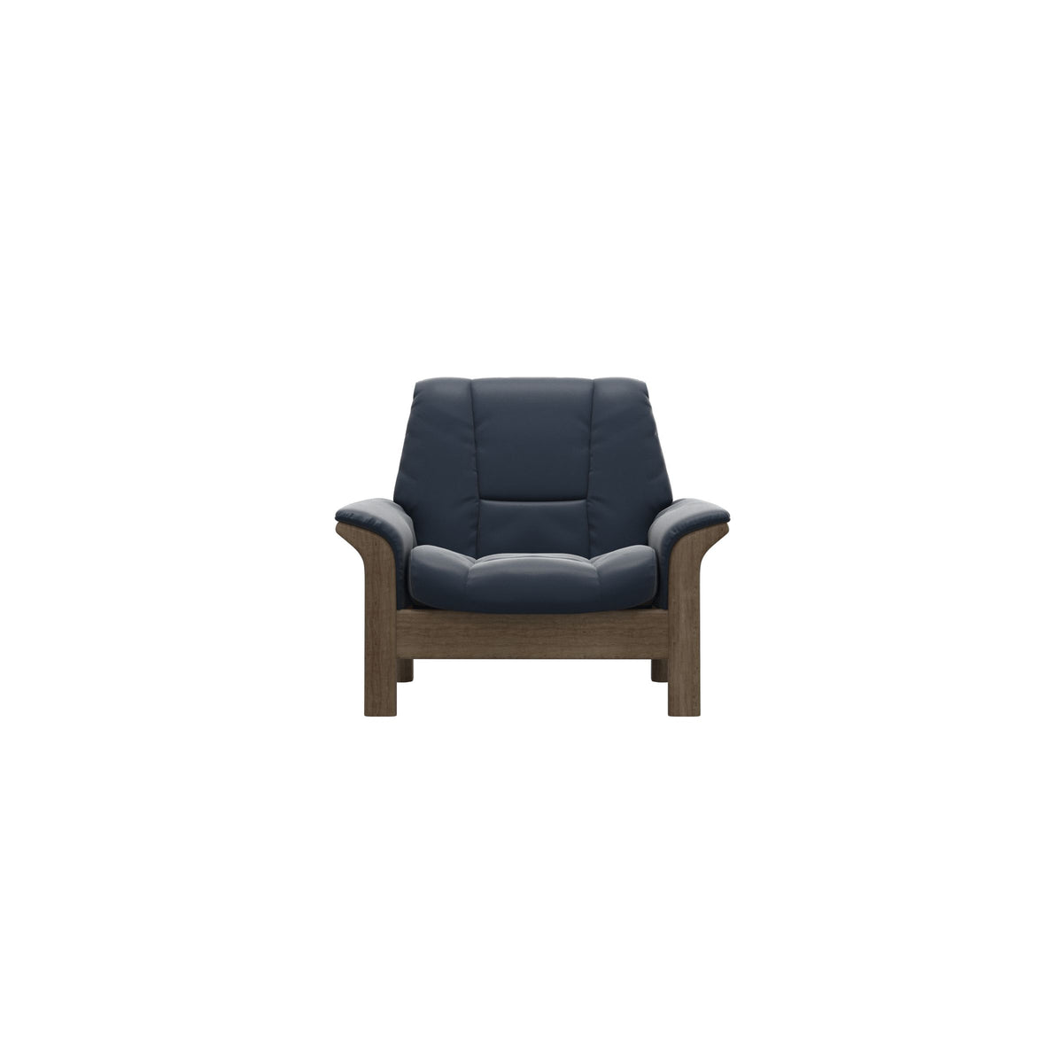 Buckingham LB Chair - Paloma Oxford Blue - Smoked Oak