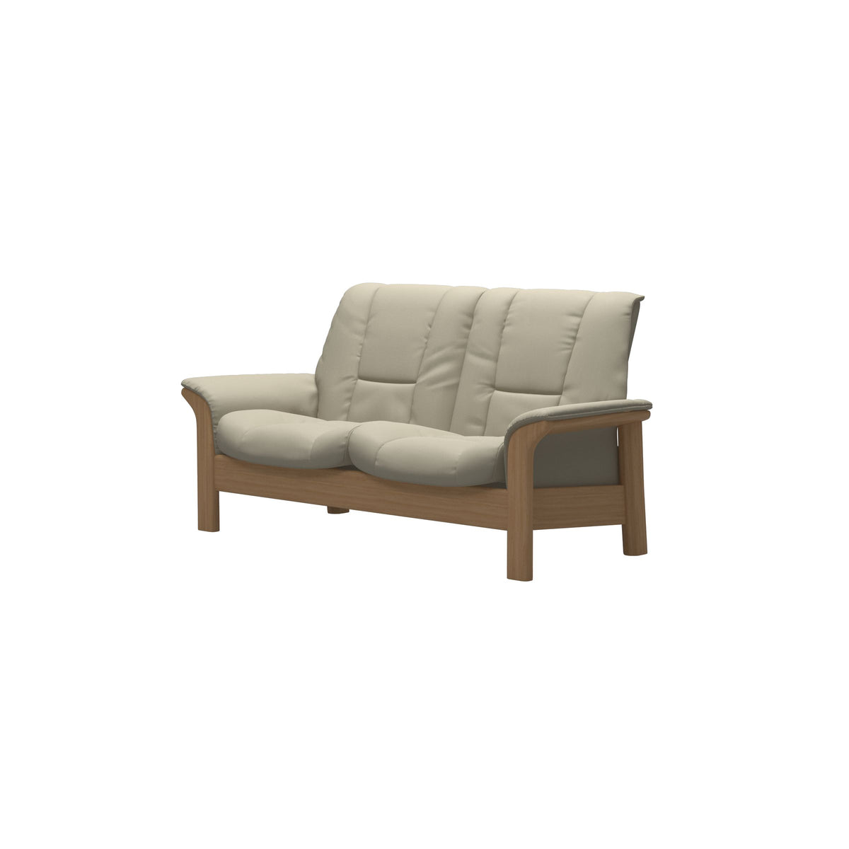 Buckingham LB 2-Seat - Paloma Light Grey - Oak
