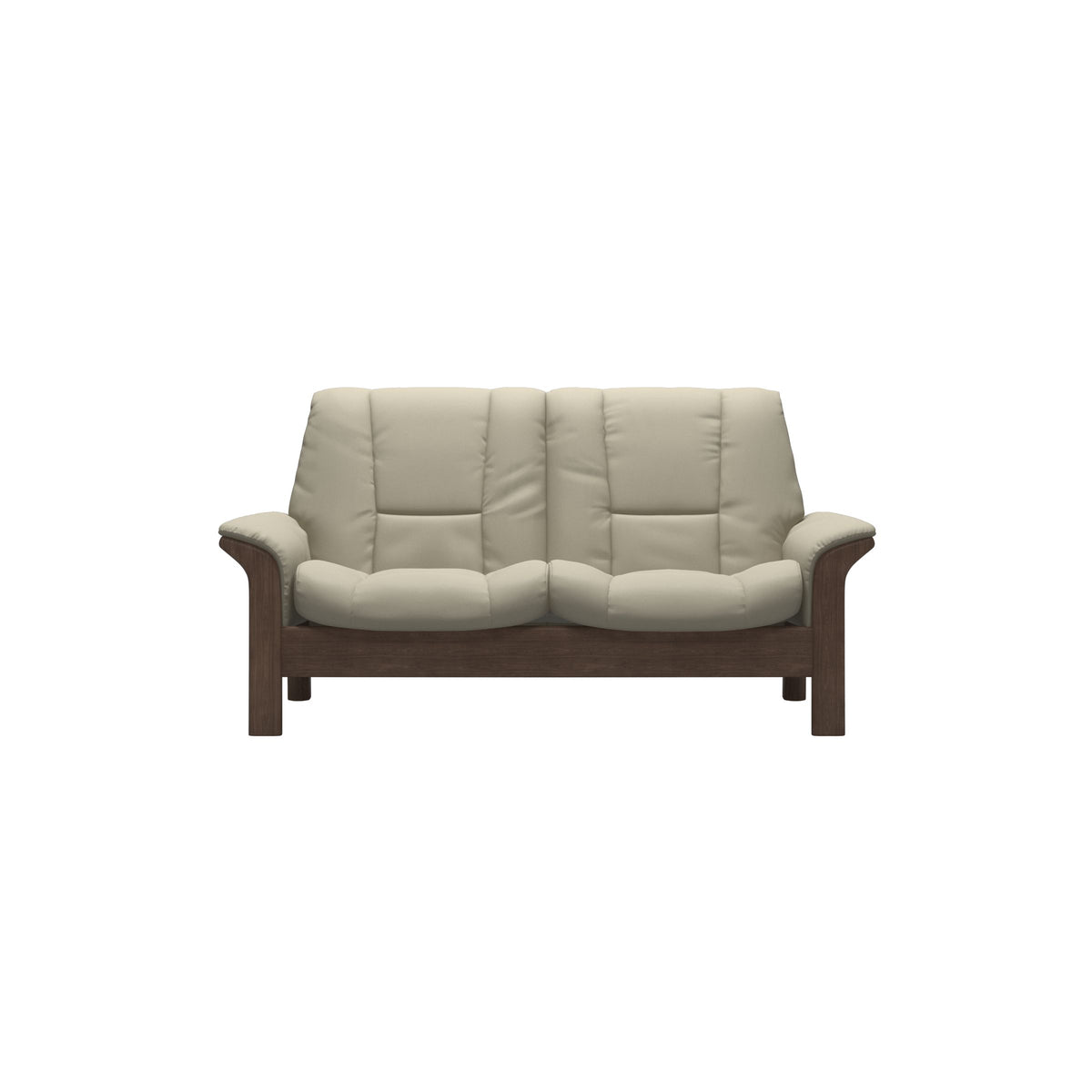 Buckingham LB 2-Seat - Paloma Light Grey - Walnut