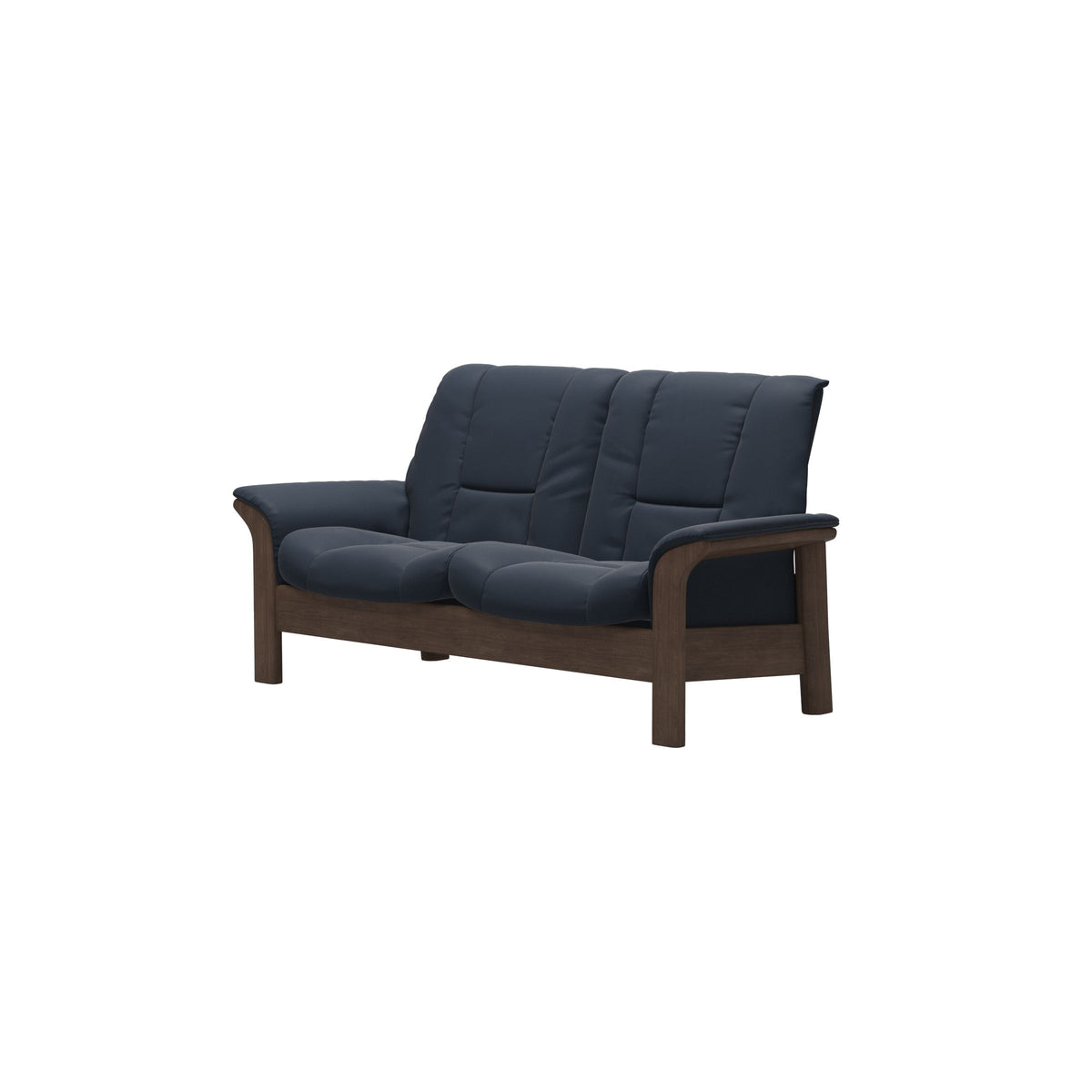 Buckingham LB 2-Seat - Paloma Oxford Blue - Walnut