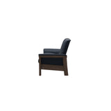 Buckingham LB 2-Seat - Paloma Oxford Blue - Walnut