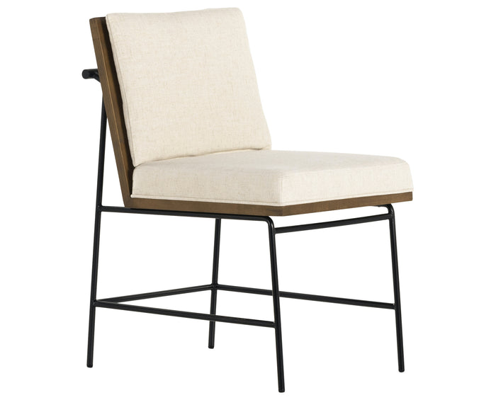 Savile Flax & Amber Oak with Midnight Iron | Crete Dining Chair | Valley Ridge Furniture