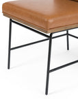 Sierra Butterscotch Faux Leather and Amber Oak with Midnight Iron | Crete Dining Chair | Valley Ridge Furniture