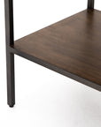 Auburn Poplar with Natural Iron & Black Leather | Trey Nightstand | Valley Ridge Furniture