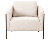 Gable Taupe Fabric & Natural Cane Rattan with Gunmetal Iron | Jayda Chair | Valley Ridge Furniture